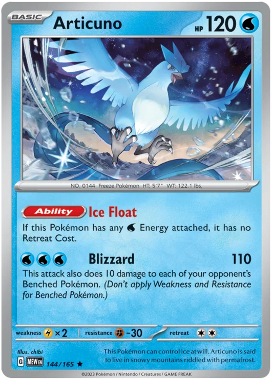 Pokemon - SV151 Scarlet & Violet 151 - Articuno - 144/165