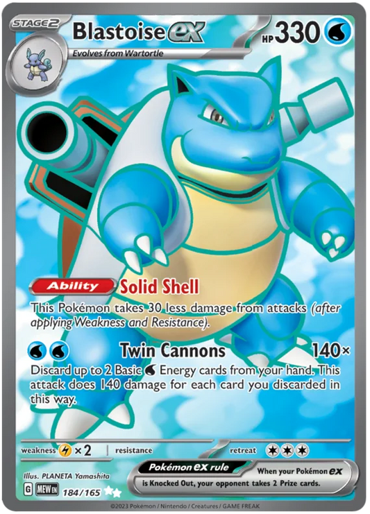 Pokemon - SV151 Scarlet & Violet 151 - Blastoise ex - 184/165