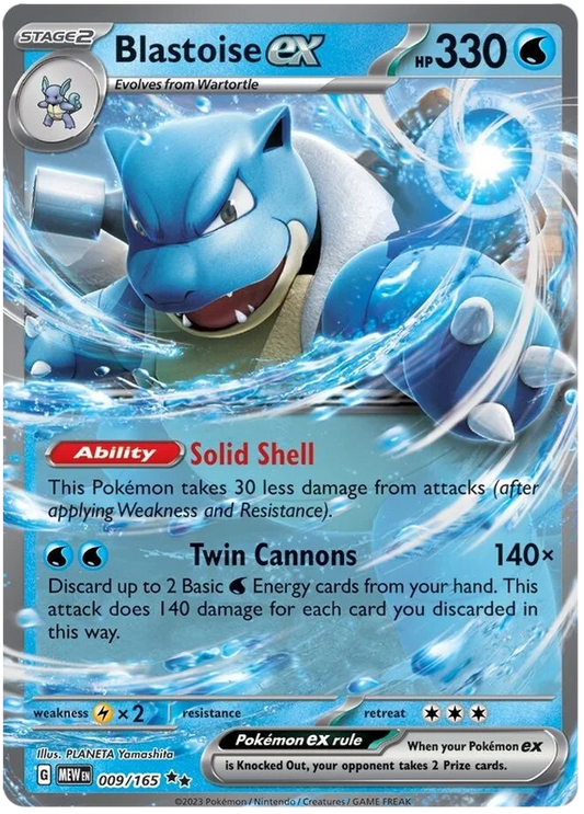 Pokemon - SV151 Scarlet & Violet 151 - Blastoise ex - 009/165