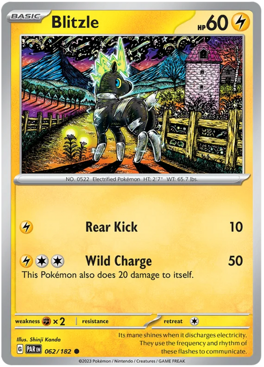 Pokemon - SV04 Paradox Rift - Blitzle - 062/182