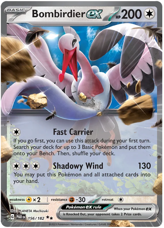 Pokemon - SV04 Paradox Rift - Bombirdier ex - 156/182