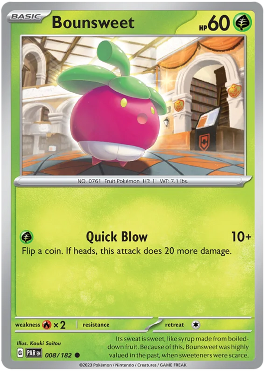 2023 Pokemon - SV04 Paradox Rift - Bounsweet - 008/182