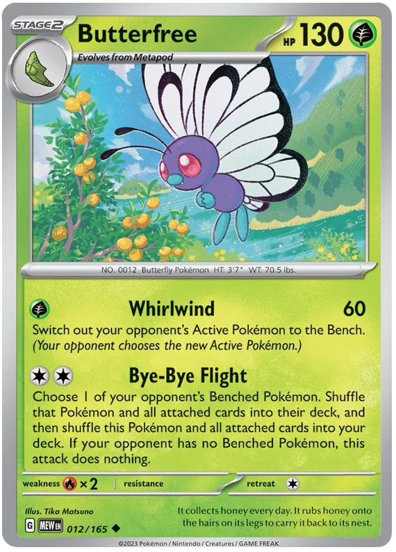 Pokemon - SV151 Scarlet & Violet 151 - Butterfree - 012/165