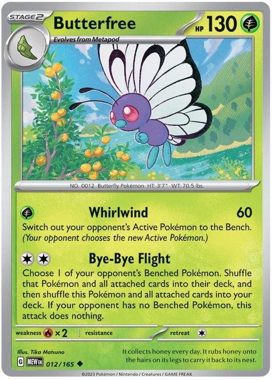 Pokemon - SV151 Scarlet & Violet 151 - Butterfree - 012/165