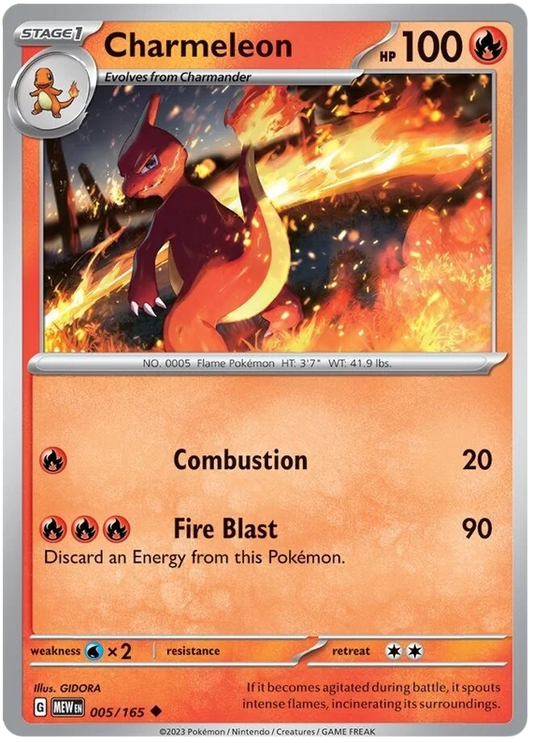 Pokemon - SV151 Scarlet & Violet 151 - Charmeleon - 005/165