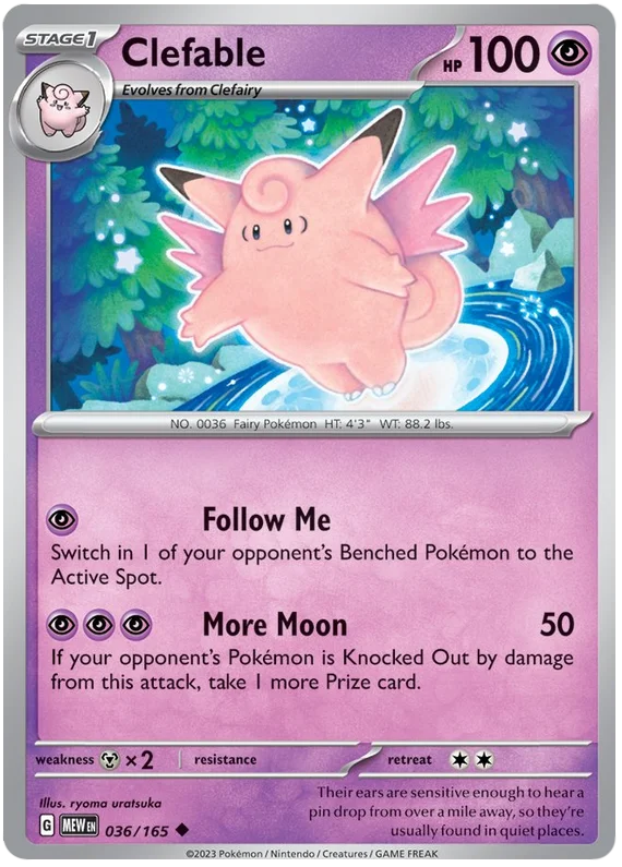 Pokemon - SV151 Scarlet & Violet 151 - Clefable - 036/165