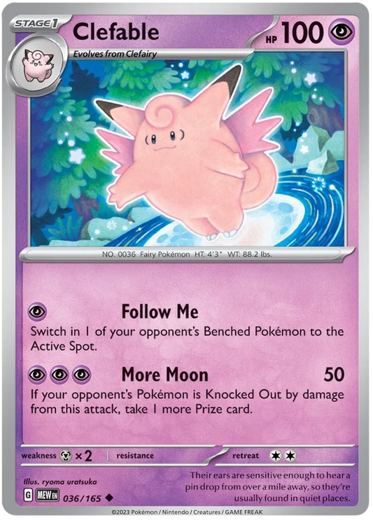 Pokemon - SV151 Scarlet & Violet 151 - Clefable - 036/165