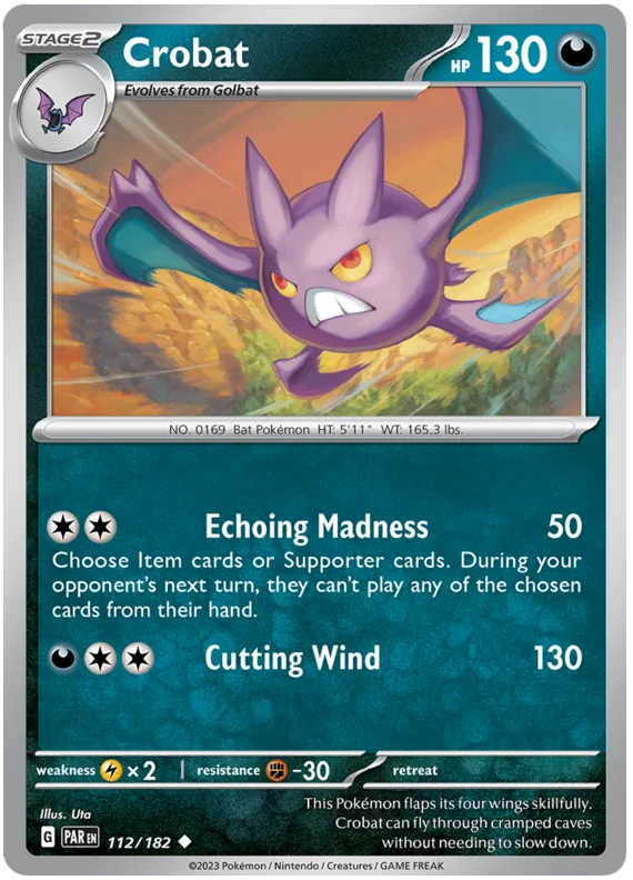 Pokemon - SV04 Paradox Rift - Crobat - 112/182