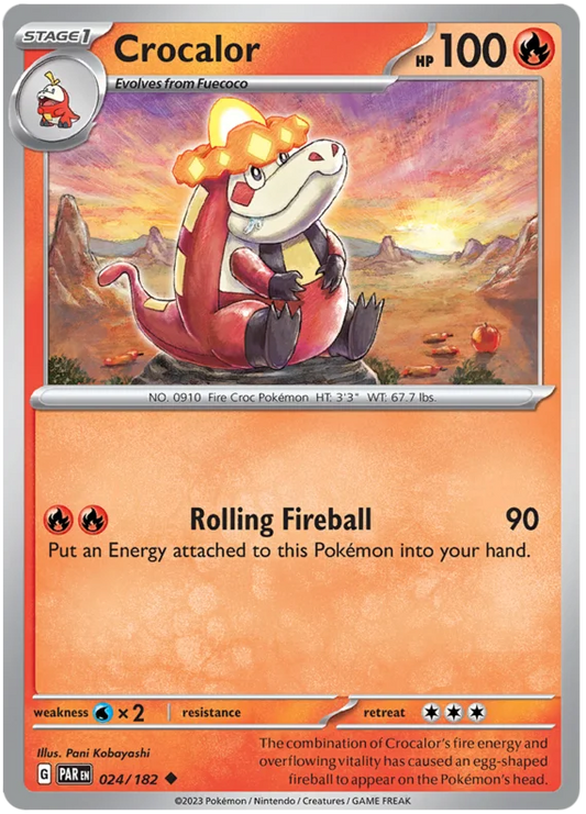 2023 Pokemon - SV04 Paradox Rift - Crocalor - 024/182