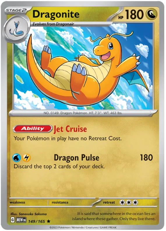 Pokemon - SV151 Scarlet & Violet 151 - Dragonite - 149/165