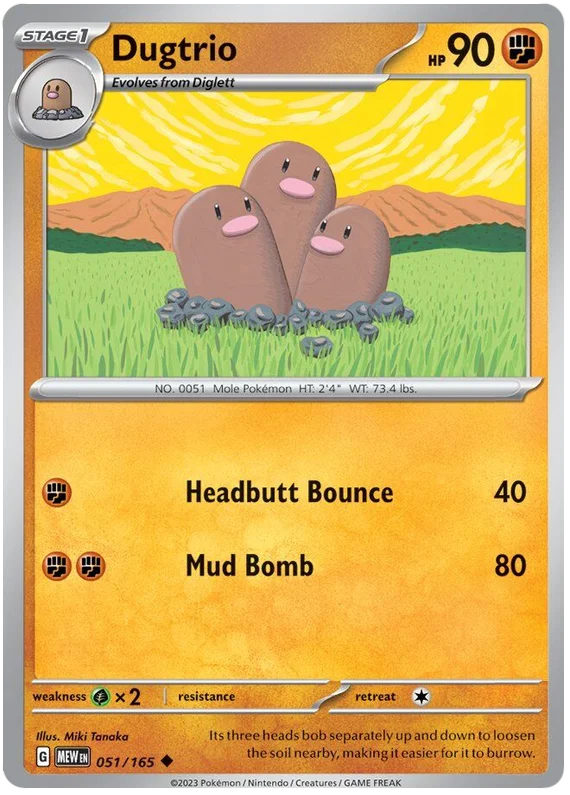 Pokemon - SV151 Scarlet & Violet 151 - Dugtrio - 051/165