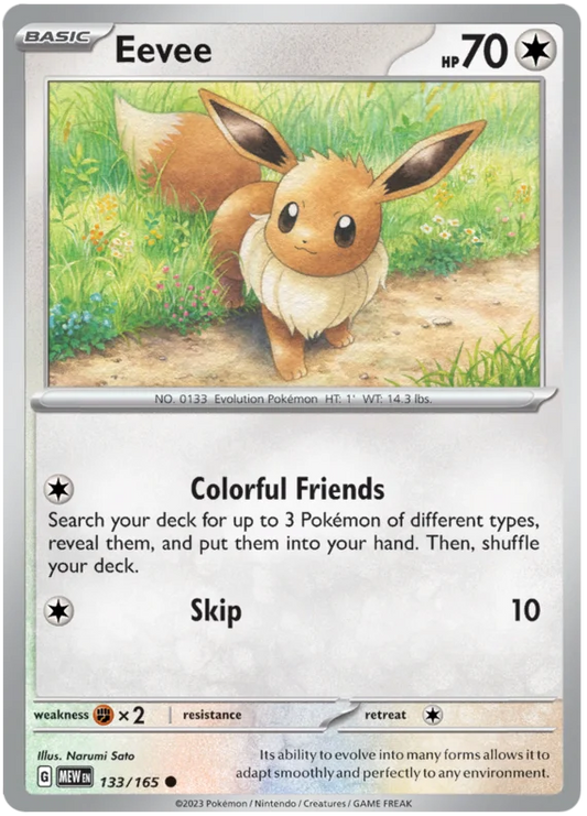 Pokemon - SV151 Scarlet & Violet 151 - Eevee - 133/165