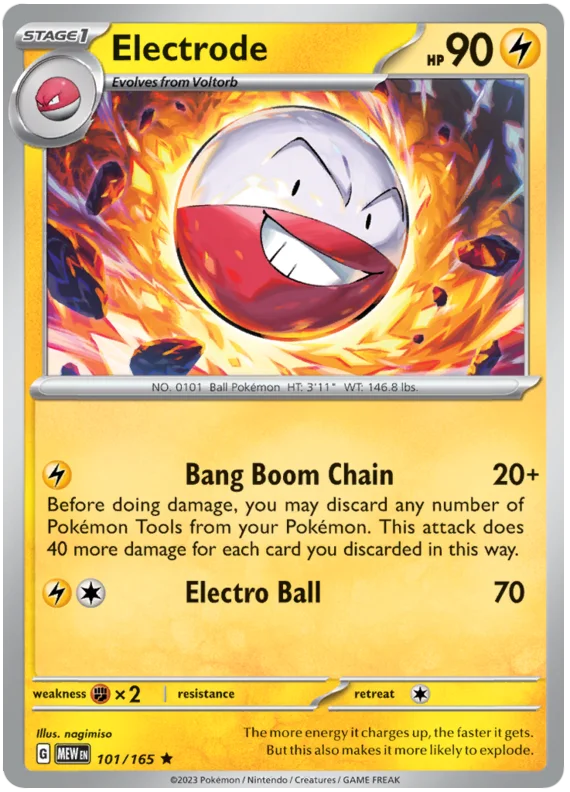 Pokemon - SV151 Scarlet & Violet 151 - Electrode - 101/165