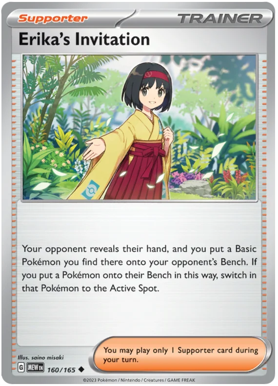 Pokemon - SV151 Scarlet & Violet 151 - Erika's Invitation - 160/165