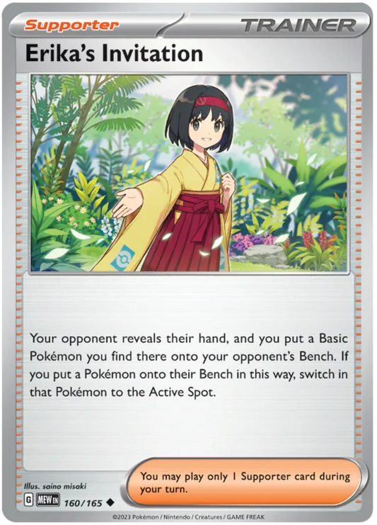 Pokemon - SV151 Scarlet & Violet 151 - Erika's Invitation - 160/165