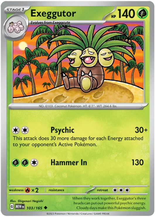 Pokemon - SV151 Scarlet & Violet 151 - Exeggutor - 103/165