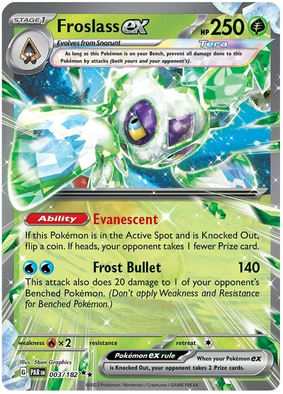 2023 Pokemon - SV04 Paradox Rift - Froslass ex - 003/182