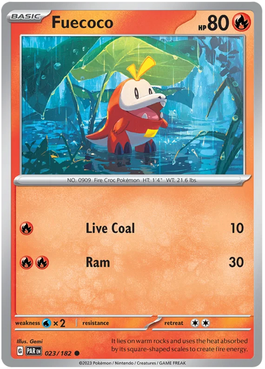 2023 Pokemon - SV04 Paradox Rift - Fuecoco - 023/182