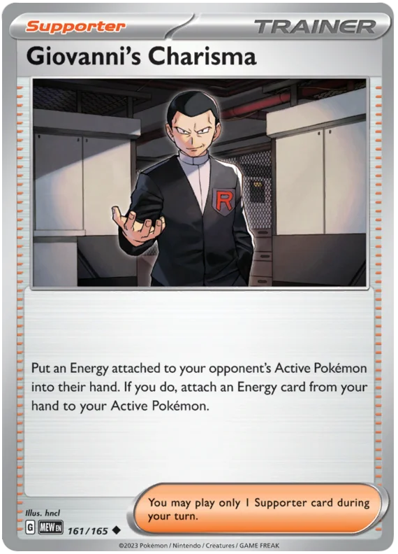 Pokemon - SV151 Scarlet & Violet 151 - Giovanni's Charisma - 161/165