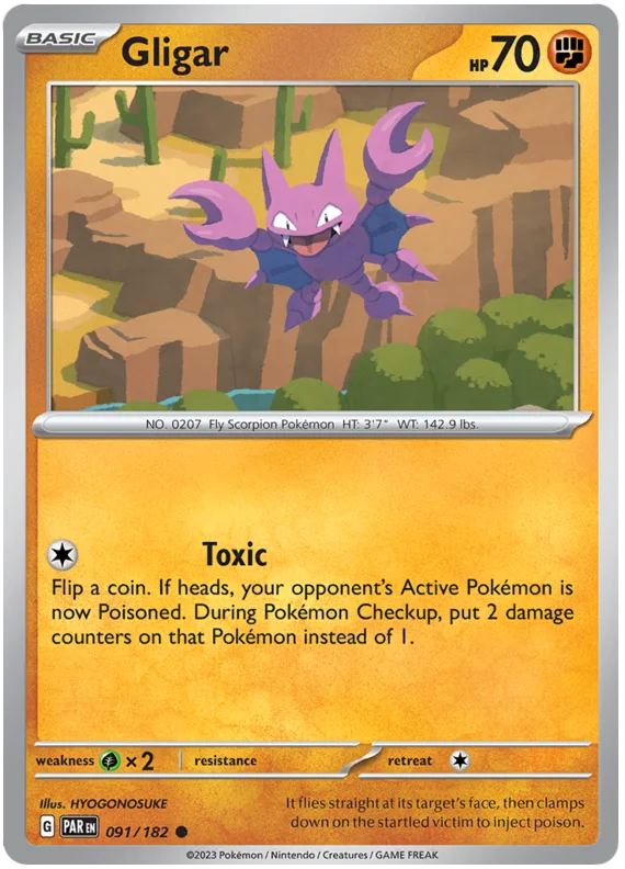 Pokemon - SV04 Paradox Rift - Gligar - 091/182