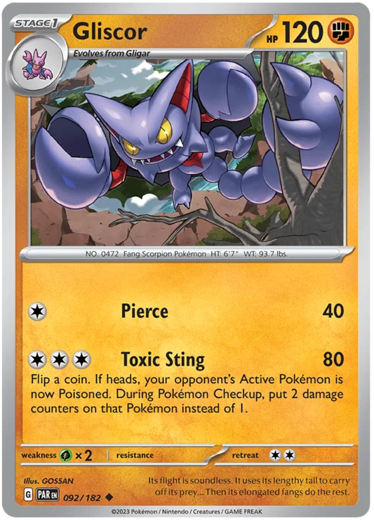 Pokemon - SV04 Paradox Rift - Gliscor - 092/182