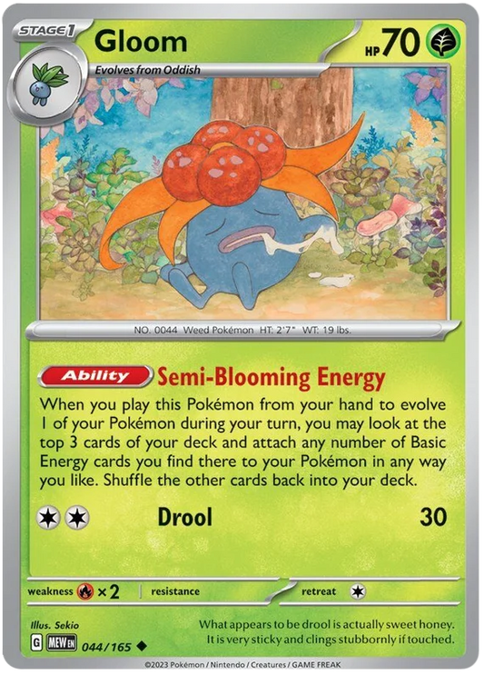 Pokemon - SV151 Scarlet & Violet 151 - Gloom - 044/165