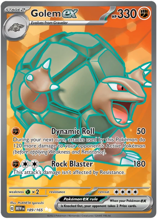 Pokemon - SV151 Scarlet & Violet 151 - Golem ex - 189/165