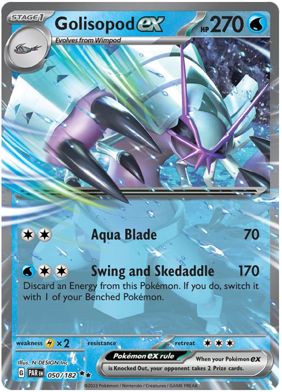 2023 Pokemon - SV04 Paradox Rift - Golisopod ex - 050/182