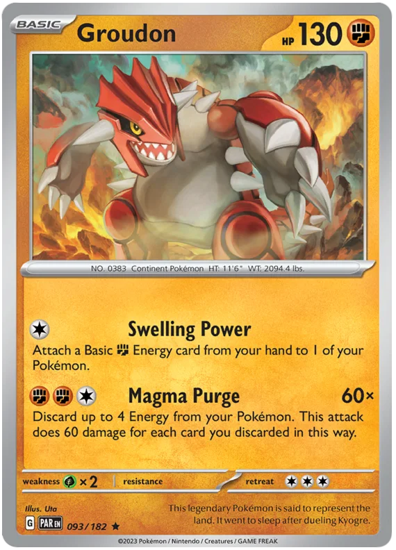 Pokemon - SV04 Paradox Rift - Groudon - 093/182