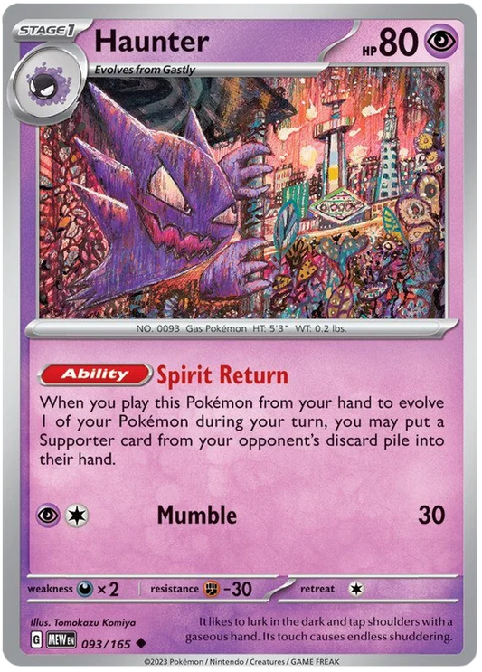 Pokemon - SV151 Scarlet & Violet 151 - Haunter - 093/165