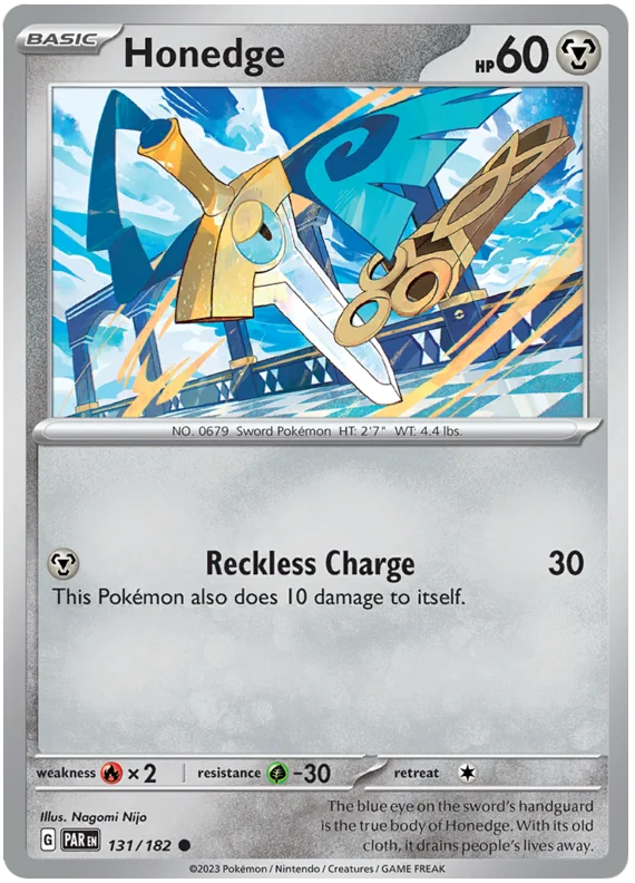 Pokemon - SV04 Paradox Rift - Honedge - 131/182