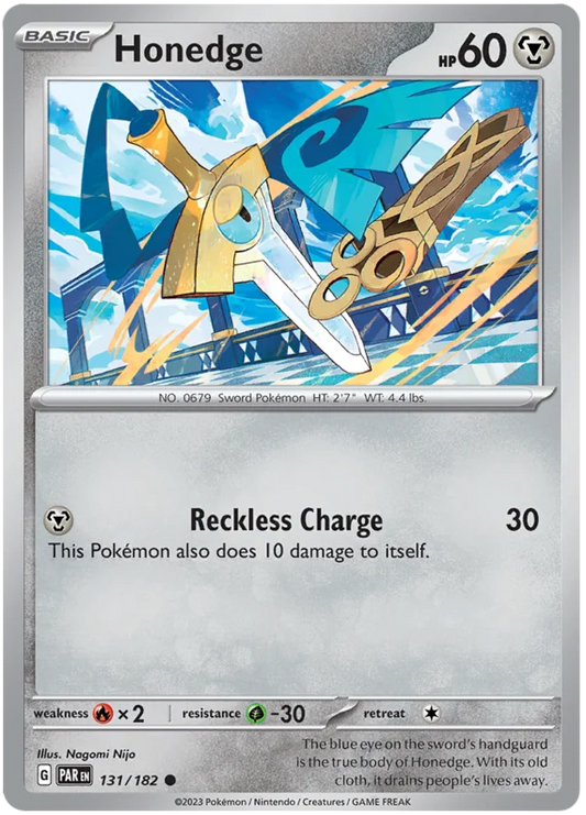 Pokemon - SV04 Paradox Rift - Honedge - 131/182