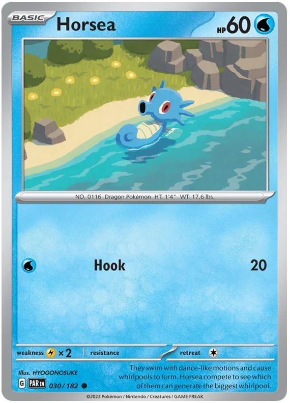 2023 Pokemon - SV04 Paradox Rift - Horsea - 030/182