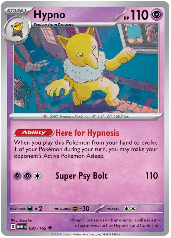 Pokemon - SV151 Scarlet & Violet 151 - Hypno - 097/165