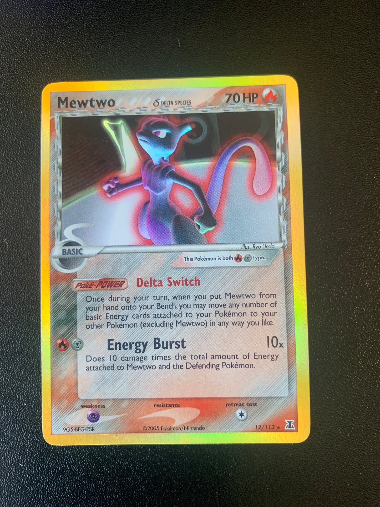 2005 Pokemon Mewtwo (Delta Species) - Holo Rare - #12