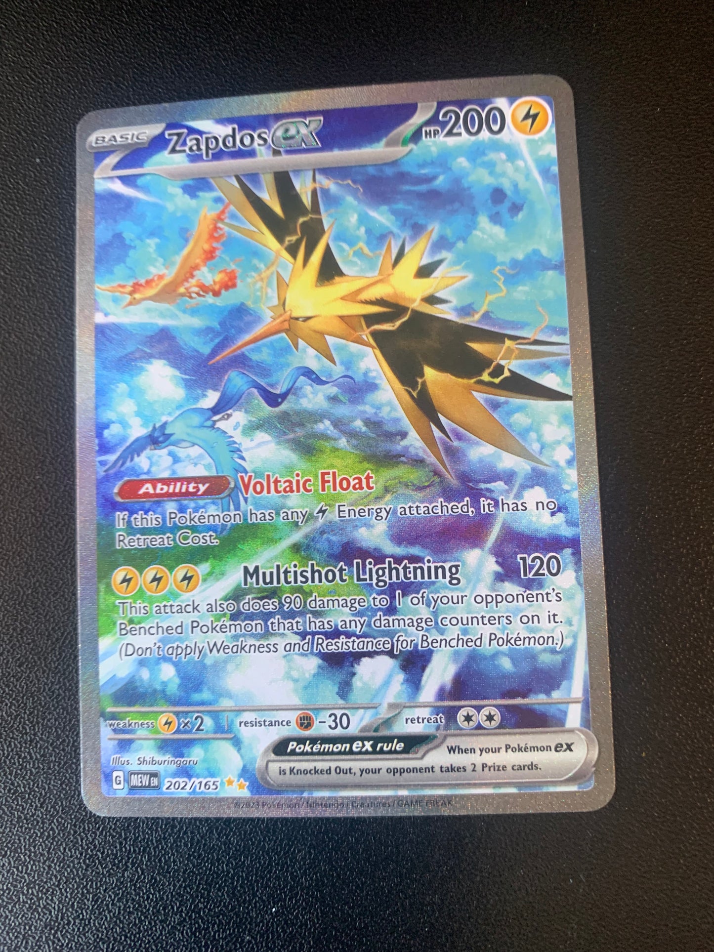 2023 Pokemon Zapdos ex - Special Illustration Rare - #202