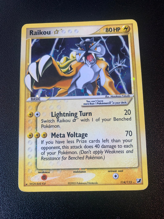 2005 Pokemon - Raikou Gold Star - Ultra Rare - #114