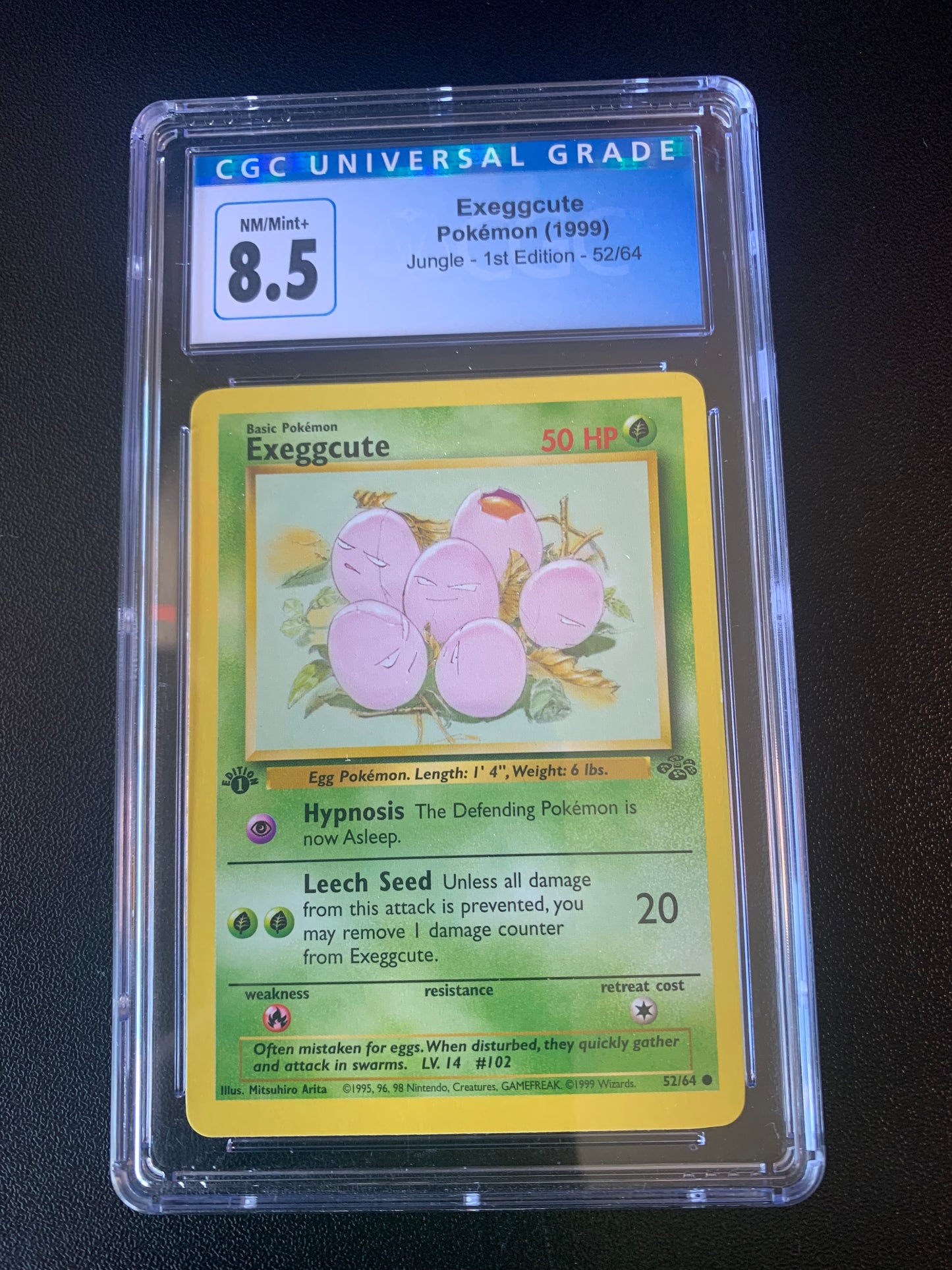 1999 Pokemon Exeggcute - 1st Edition - Graded CGC 8.5 - #52