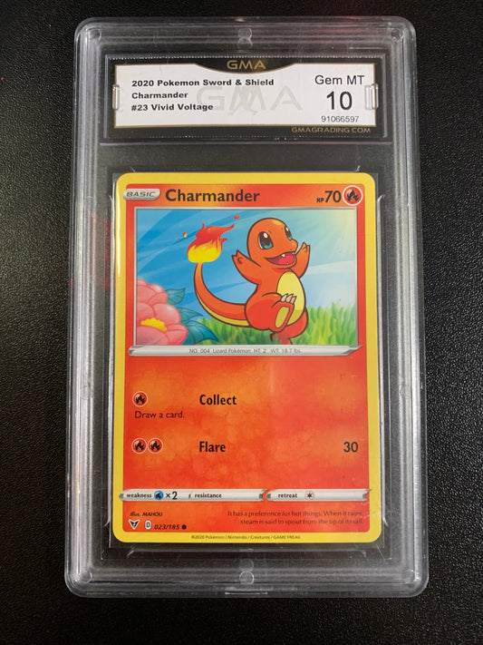 2020 Pokemon Charmander - Non-Holo - Graded GMA 10 - #23