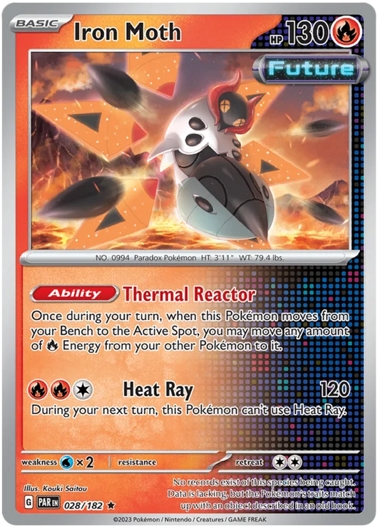 2023 Pokemon - SV04 Paradox Rift - Iron Moth - 028/182