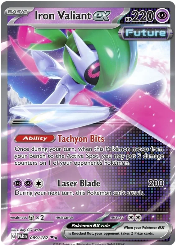 2023 Pokemon - SV04 Paradox Rift - Iron Valient ex - 089/182