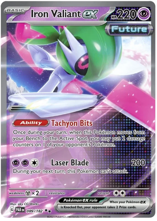 2023 Pokemon - SV04 Paradox Rift - Iron Valient ex - 089/182