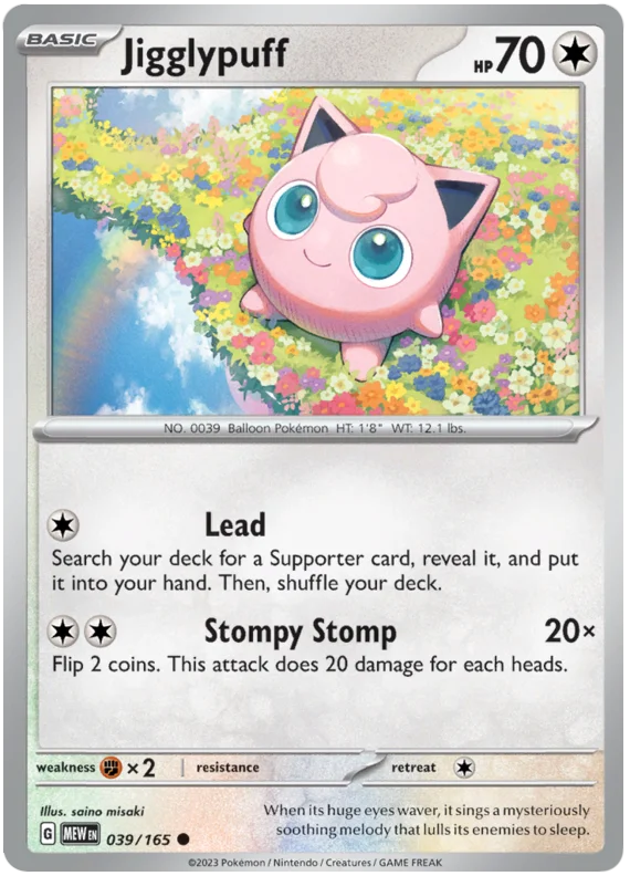 Pokemon - SV151 Scarlet & Violet 151 - Jigglypuff - 039/165