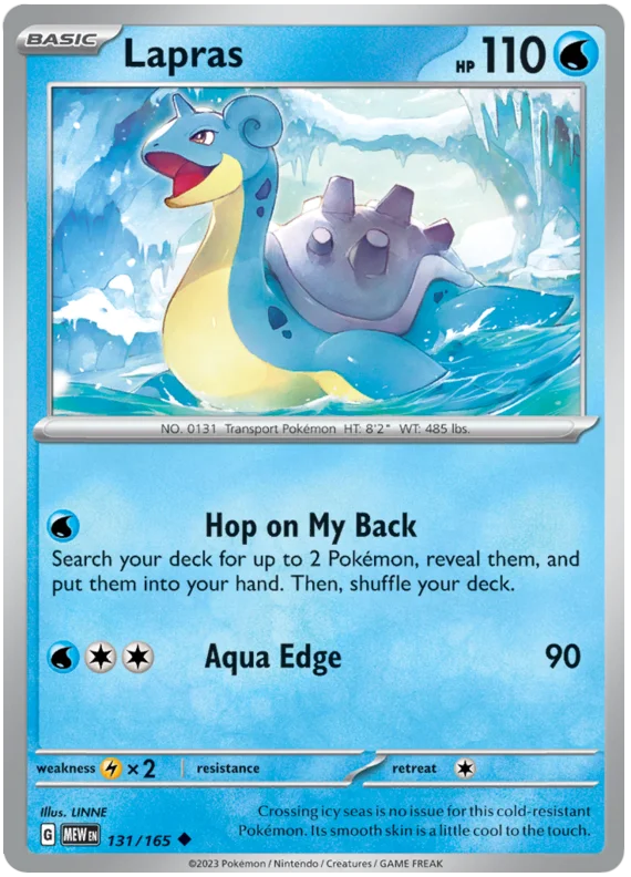 Pokemon - SV151 Scarlet & Violet 151 - Lapras - 131/165