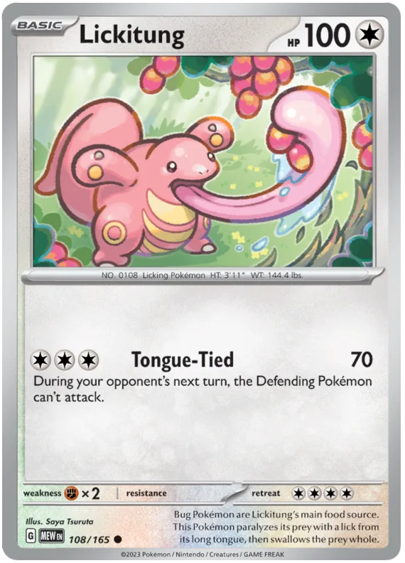 Pokemon - SV151 Scarlet & Violet 151 - Lickitung - 108/165