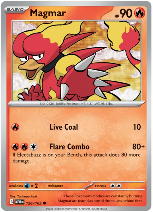 Pokemon - SV151 Scarlet & Violet 151 - Magmar - 126/165