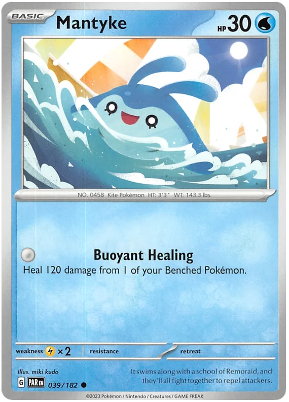 2023 Pokemon - SV04 Paradox Rift - Mantyke - 039/182