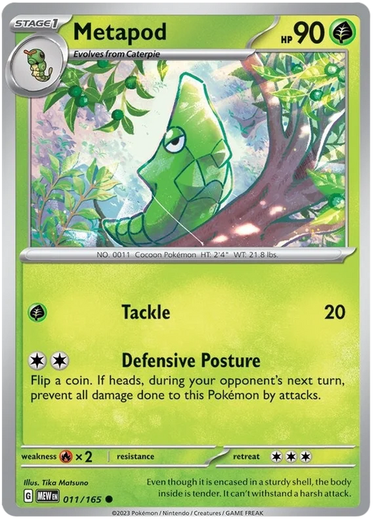 Pokemon - SV151 Scarlet & Violet 151 - Metapod - 011/165