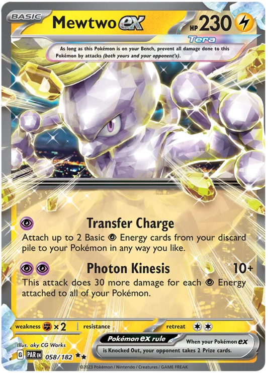 2023 Pokemon - SV04 Paradox Rift - Mewtwo ex - 058/182