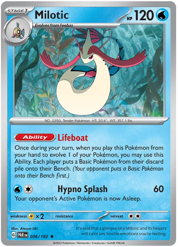 2023 Pokemon - SV04 Paradox Rift - Milotic - 036/182